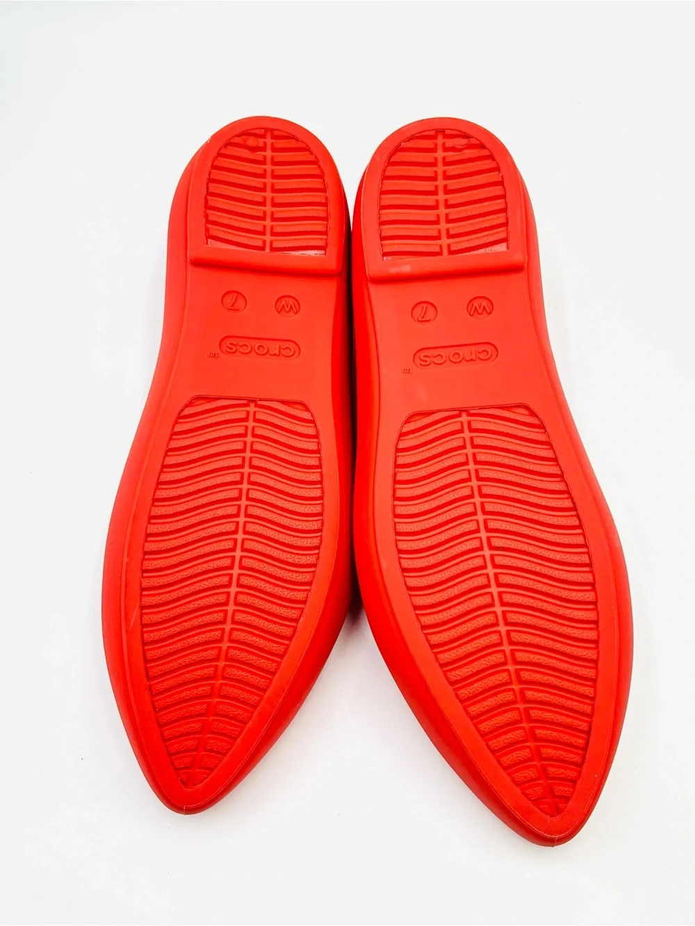 CROCS shoes Brooklyn Pointed Toe ballet Flats comfort classic red women size 7 - Picture 10 of 10